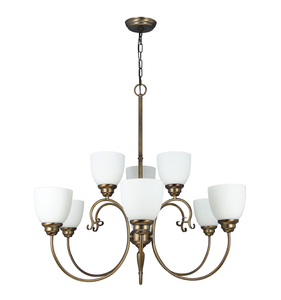 Classic 9-Light Antique Brass Chandelier
